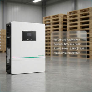 Convertisseur solaire hybride 11000W 48V hors réseau monophasé double MPPT onde sinusoïdale pure LCD compatible au lithium - Product Image 2