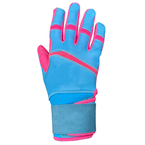 Custom Logo Leather Batting Gloves with <b>Hook</b> & Loop Closure for Adults-Lightweight Durable Customizable Color - Product Image 1