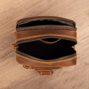 Nouveau sac de poitrine élégant à motif, en cuir véritable de haute qualité, avec fermeture éclair antivol, design imperméable et durable pour les voyages en plein air - Product Image 2