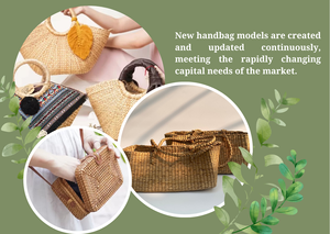 Bolso de Paja Boho al por Mayor, Bolso de Mano de Rafia de Verano, Bolso de Bambú, Venta Caliente, de Vietnam MHBB1 - Product Image 6