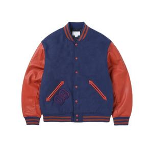 Veste universitaire en laine avec logo personnalisé, manches en cuir, broderie, veste de baseball pour hommes, veste universitaire, veste varsity - Product Image 1