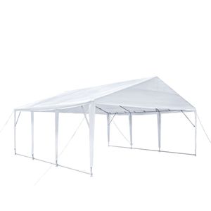Tenda per feste da esterno con telaio in acciaio resistente 20FT X 20FT con telo in PE e soffitto a punta di 10FT (6FT 6") TMG PT2020A - Product Image 2