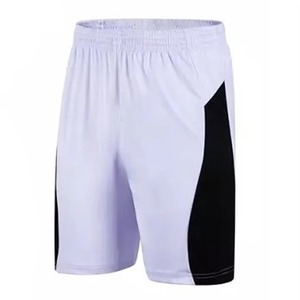 Men's Breathable Color Blocked Athletic <b>Shorts</b> Elastic Waist White Black Summer Sport Wear Regular Fit <b>Polyester</b> Material - Product Image 6