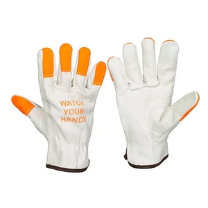 Top Cowhide Grain Leather Unlined <b>Drivers</b> <b>Gloves</b> Heavy Duty Soft Comfortable Heat Resistant Safety <b>Gloves</b> for Gardening - Product Image 1