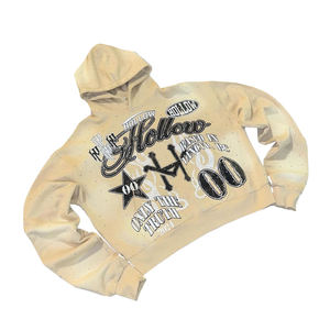 Sweat à capuche noir personnalisé avec strass pour homme, imprimé galaxie, style streetwear oversize, disponible en trois couleurs, 100% coton molletonné - Product Image 3