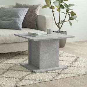 Mesa de Centro Pequeña de Concreto Gris con Madera Sintética, Estilo Contemporáneo para el Hogar - Product Image 1