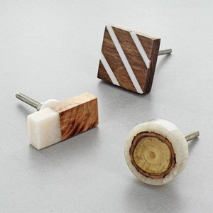 Boutons de tiroir et de porte en laiton, bois, résine et nacre, prix usine, vente en gros - Product Image 2