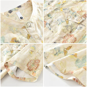 Camisa Casual de Manga Corta para Hombre, 100% Algodón, Estilo Hawaiano Floral, Transpirable, Lavada, 220g, Venta al Por Mayor de Fábrica, Personalizable - Product Image 5