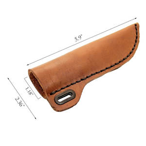 Funda de Cuero Premium para Cuchillo, Hecha a Mano con Cuero Vacuno de Grano Completo, para Cuchillos de Hoja Fija de Caza y Supervivencia, Funda de Cuero Resistente - Product Image 3