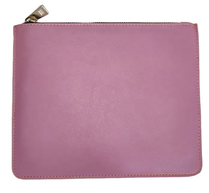 Leather pouch wholesales can be customized colors sizes style Metal zipper manufactured in India Mumbai supplier.