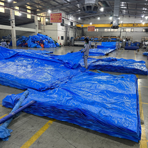 Bâche en PE bleue très résistante, grande capacité, imperméable, disponible en plusieurs couleurs et tailles, pour la construction - Product Image 5