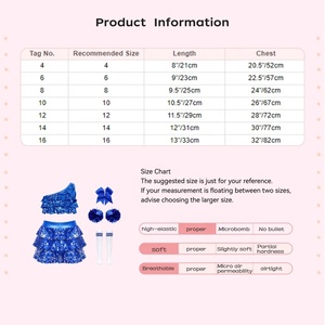 Conjunto de Top Corto y Falda Pantalón para Niñas de 4 a 16 Años, Ideal para Actuaciones de Porristas, Fiestas, Competiciones y Fiestas Temáticas - Product Image 6