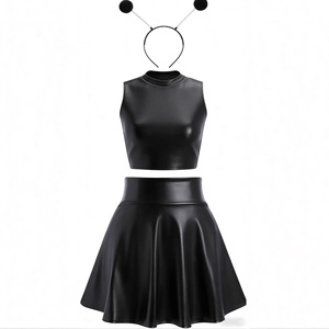 Costume d'<span class=keywords><strong>abeille</strong></span> <span class=keywords><strong>sexy</strong></span> unisexe Baige en tissu polyester, mini-jupe, tenue de cosplay, fête d'Halloween, performance scénique moderne, tailles M-XL - Product Image 3