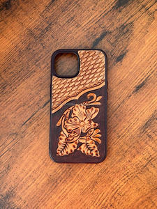 Nueva funda de teléfono de cuero de diseñador hecha a mano personalizada Vintage de lujo de alta calidad funda Floral para IPhone 13/14/15 - Product Image 2