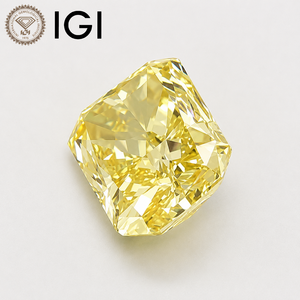 Diamante Amarillo Intenso de Corte Radiante, Corte Excelente, VS1, Cultivado en Laboratorio, Certificado por IGI, Piedra Suelta para Joyería - Product Image 3