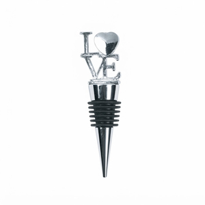 Tapón de Botella de Vino Vintage de Aleación de Zinc al por Mayor con Adorno de Filigrana de Corazón, Accesorios de Bar de Metal Reutilizables para Recuerdos de Boda - Product Image 4