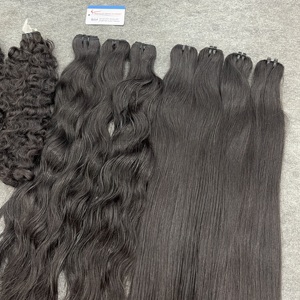 Meilleur fournisseur de tissages de cheveux ondulés naturels noirs, extensions de cheveux à trame machine de haute qualité, prêts à être expédiés - Product Image 2