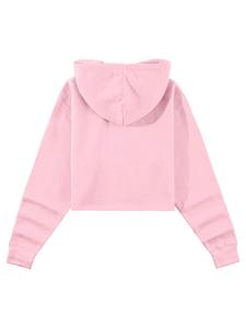 เสื้อฮู้ดครอปท็อปผู้หญิงสำหรับฤดูหนาว แขนยาว สวมใส่สบาย ผ้าฟลีซเนื้อนุ่ม ผ้าฝ้ายมีฮู้ด น้ำหนักเบา ปรับแต่งได้ สไตล์สตรีท - Product Image 3