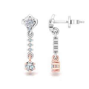 Luxury Designer Round Cut Lab Grown Diamond 14K Gold IGI Certified <b>Earring</b> <b>Tops</b> for Gift Party & Anniversary - Product Image 5