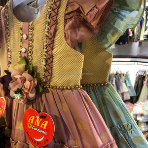 Robe jacquard pour petite fille, en coton, or, design fantaisie, nouvelle collection - Product Image 5