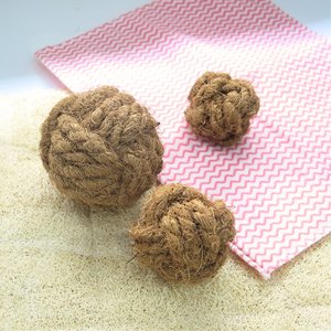 Juguete para cachorros, juguete interactivo para mascotas, bolas de fibra de coco sostenibles, pelota para masticar para perros - Product Image 4