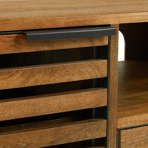 Mueble de TV Moderno de Lujo en Madera Sólida con Cajones, Ecológico, Duradero, Ajustable y Hecho a Mano para Sala de Estar o Dormitorio, 65+ Pulgadas - Product Image 5