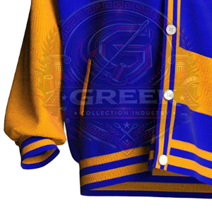 Custom Sorority Sigma Gamma Rho Women's <b>Cardigans</b> <b>Sweater</b> V-Neck Royal Blue & Yellow <b>sweater</b> Embroidered Letter Logo Full Sleeve - Product Image 5