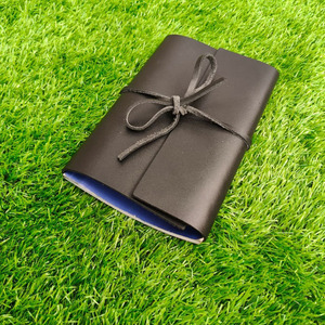 Funda de cuero de vaca negro de primera calidad para cuadernos A6 y cubiertas de diario para papelería ejecutiva, ideal para la mejor elaboración profesional. - Product Image 3