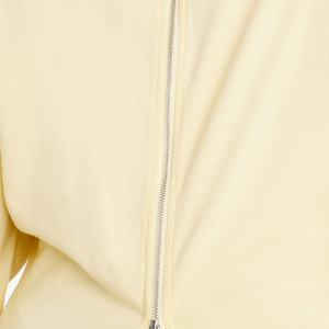 Manufacturer Custom Summer Women's Tee Solid Jersey Beige Crew Neck Long Tail <b>Back</b> Zip Closure <b>Drop</b> Shoulder Short Sleeve TShirt - Product Image 3