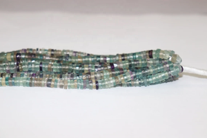 Cuentas DE FORMA DE NEUMÁTICO facetado de fluorita Natural 5,5-6 MM 16 pulgadas cuentas Heishi de corte de rueda para la fabricación de joyas - Product Image 2