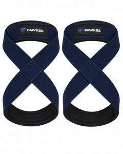 Sangles de levage en nylon FAWKES en forme de 8, antidérapantes, pour la musculation, unisexes, élastiques, réglables, légères, confortables, avec boucle - Product Image 2