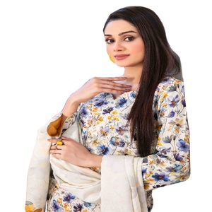 Hermosos diseños viscosa paquistaní de 3 piezas Salwar Kameez Tawakkal Vol LAKECIA traje listo para adultos Niñas Ropa de fiesta diaria - Product Image 1