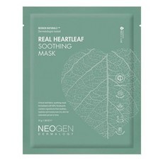 Maschera Viso Lenitiva Neogen Real Heartleaf, Confezione da 10 Pezzi, Idratante alle Erbe con Centella Asiatica come Ingrediente Principale, 1 Maschera per Confezione - Product Image 1