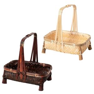 Accessoires indispensables Panier en bambou naturel avec poignée Stockage des fruits Produit vietnamien de haute qualité Cuisine Décoration rustique - Product Image 5