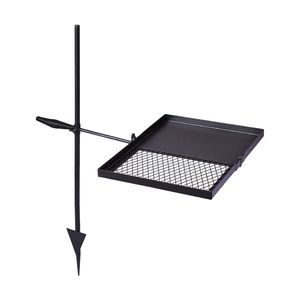 Grille de cuisson pliante en acier léger pour brasero, barbecue portable avec sac de transport pour foyer - Product Image 2