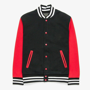 Retro Vintage Men's Custom Leather Embroidered Logo Varsity <b>Jacket</b> Vintage Crystal Buttons Windproof Waterproof OEM Wholesale - Product Image 1