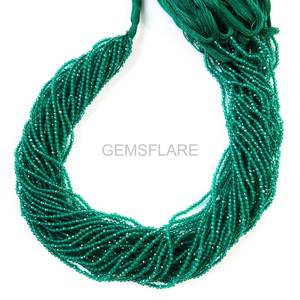 Natural Green Onyx Micro Faceted Round Beads 2MM Onyx Beads For Jewelry Making Wholesale Diamond Cut Faceted Loose Gemstone Bead - Product Image 4