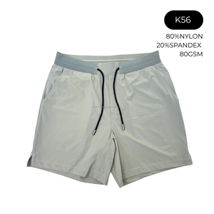 Short en nylon pour hommes Short de plage de bain personnalisé évacuant l'humidité Short de fitness de qualité supérieure décontracté solide en nylon à séchage rapide taille moyenne - Product Image 2