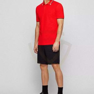 Ensemble de vêtements de sport pour hommes, polos et shorts d'entraînement personnalisés OEM, coupe ajustée, coton, vente en gros - Product Image 5