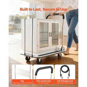 Carrello Pieghevole con Capacità di Carico di 150 kg, Piattaforma Pieghevole con Ruote Girevoli, Carrello a Mano e Trolley per Trasporto - Product Image 5