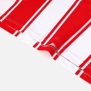 Conjunto de Camiseta de Fútbol a Rayas Rojas y Blancas para Hombre, Uniforme Deportivo Transpirable de Poliéster de Manga Corta, Ajuste Atlético para Todas las Temporadas - Product Image 6