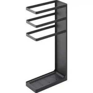Porte-parapluies moderne noir en fil métallique étroit, support à plusieurs niveaux pour entrée, organisateur de cannes et bâtons de marche, vente en gros - Product Image 1