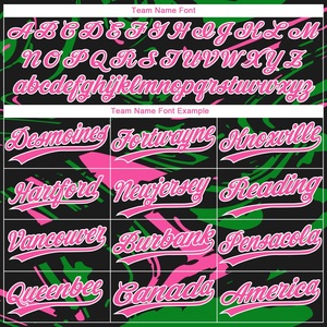 Maillot de softball premium pour femme, motif camouflage noir, rose, vert, maille respirante anti-humidité, logo personnalisé, fournisseur en gros - Product Image 4