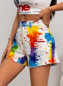 Shorts de Mezclilla de Cintura Alta y Secado Rápido para Mujer, Marca TRIBON SPORTS, con Bordado de Estrellas, Moda de Verano, Algodón - Product Image 4
