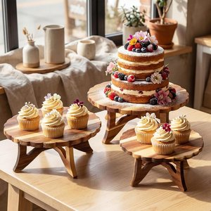 Morden Luxury Home and Kitchen decoration Wooden <b>Cake</b> stand with premium Finish for Dessert <b>Cake</b> Snakes and <b>Cake</b> Display - Product Image 3