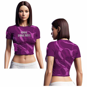 Conjunto Casual de Verano, Transpirable, Camiseta Corta para Mujer, Nueva Camiseta Corta Moderna para Mujer - Product Image 4