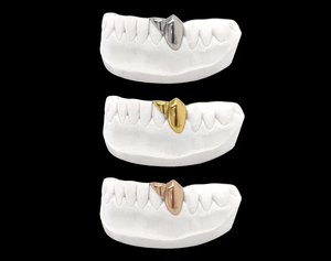 Grillz dentaire plaqué or véritable 22 carats, style hip-hop, bijoux corporels pour usage quotidien, bijoux de mode unisexe - Product Image 4