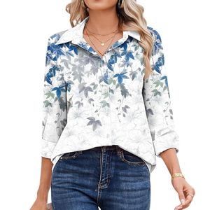 Chemisier de travail en coton rayé personnalisé pour femme, multicolore, à rayures verticales, boutonné sur le devant, manches longues, tenue professionnelle - Product Image 5