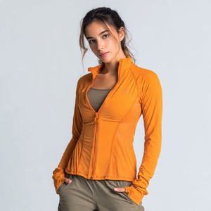 Chaqueta de yoga y gimnasio para mujer, acolchada, con capucha, cierre de cremallera, orificios para los pulgares, para invierno, con bolsillos, de alta calidad - Product Image 4