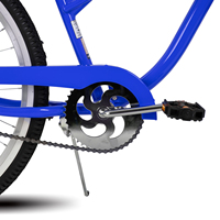 Vélo de plage HILAND 24" 26", vélo de banlieue à une vitesse, cadre à enjambement bas, selle confortable, pour adulte